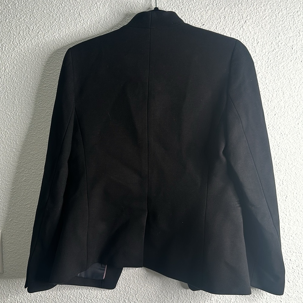 J crew 365 going out black collarless blazer size 6 preppy classic office career - Picture 5 of 9